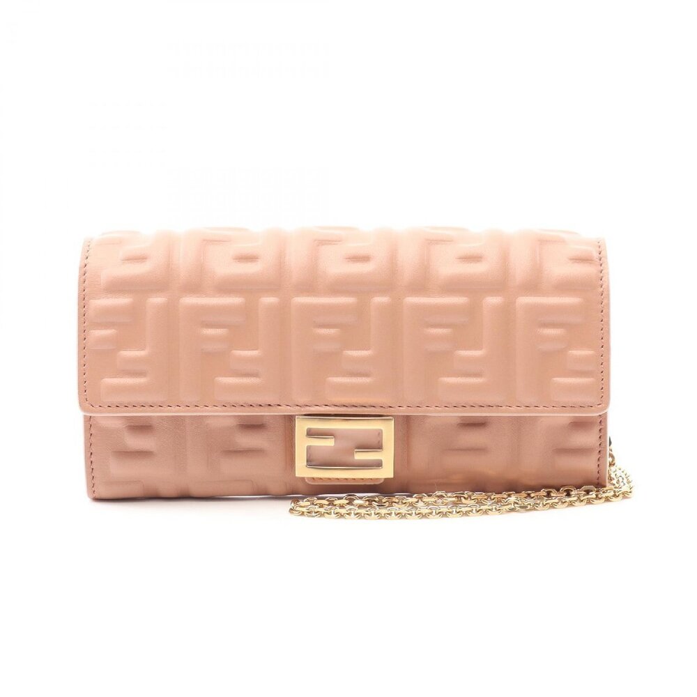 Fendi FF Leather Shoulder Bag